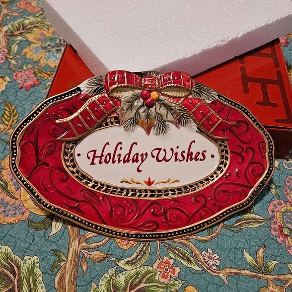 Fitz and Floyd Christmas Tray - Picture 1 of 7